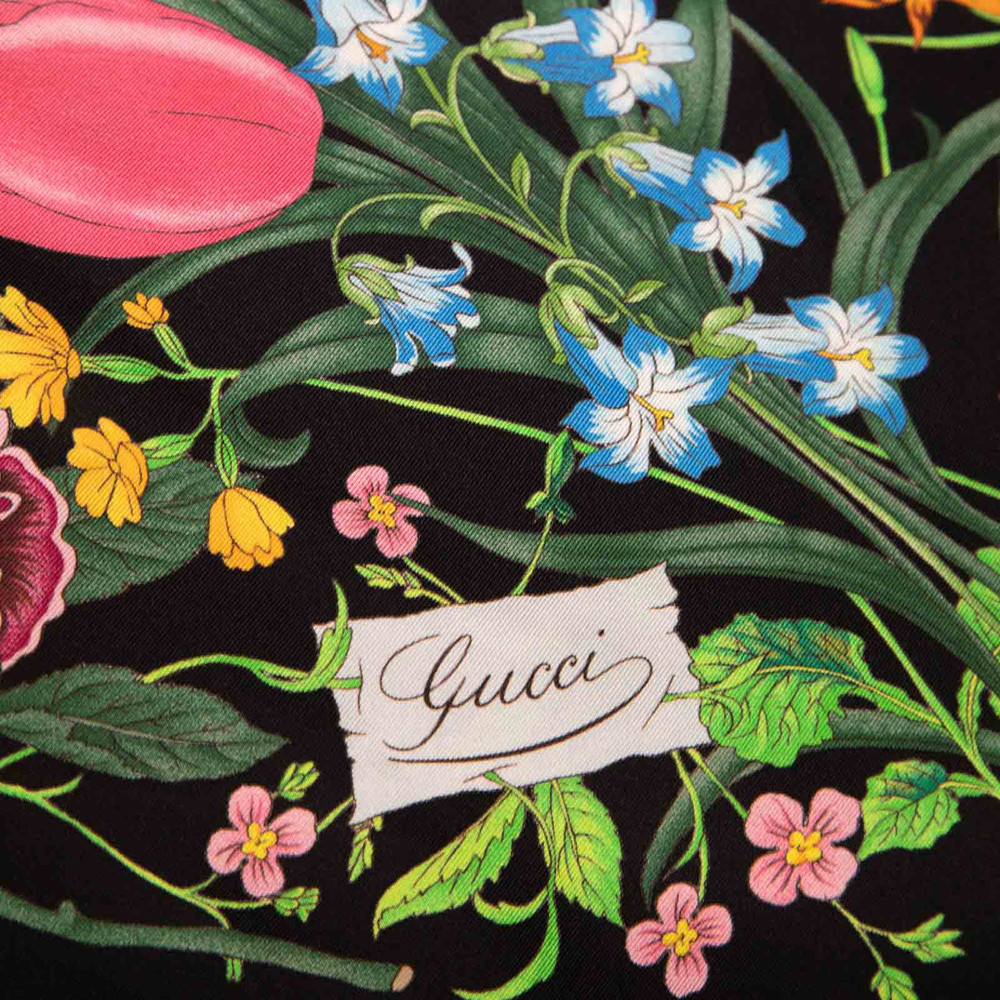 Gucci Silk Twill Flora Scarf