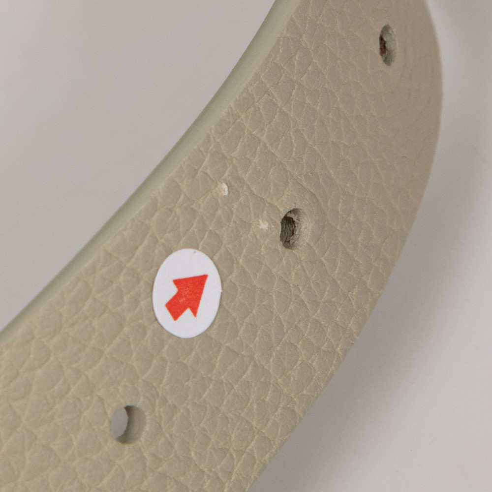 Burberry Grey Leather Logo Engraved Belt