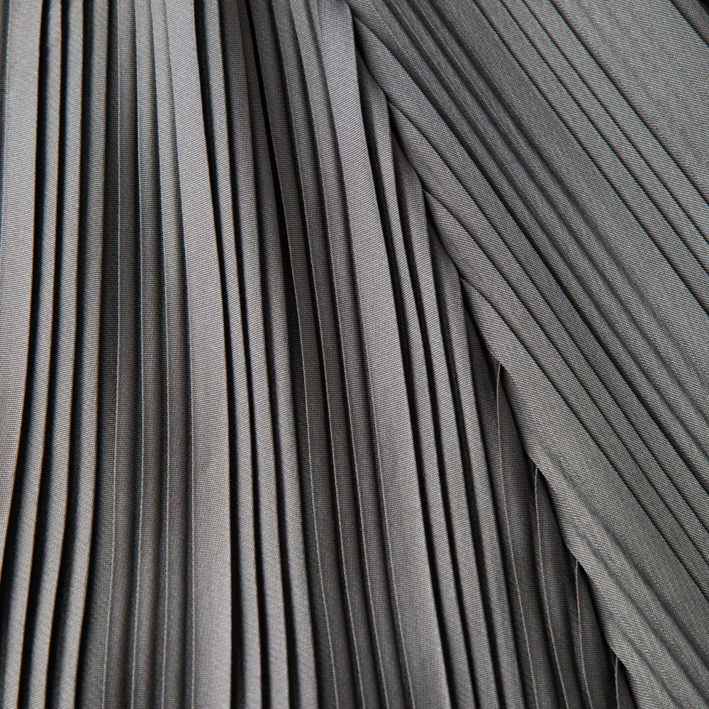 Issey Miyake Pleats Please Grey Asymmetric Pleated Dress