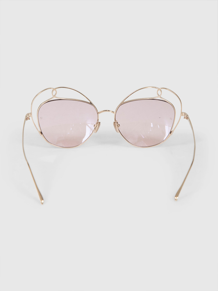 Linda Farrow Lilac Gold Plated Sunglasses