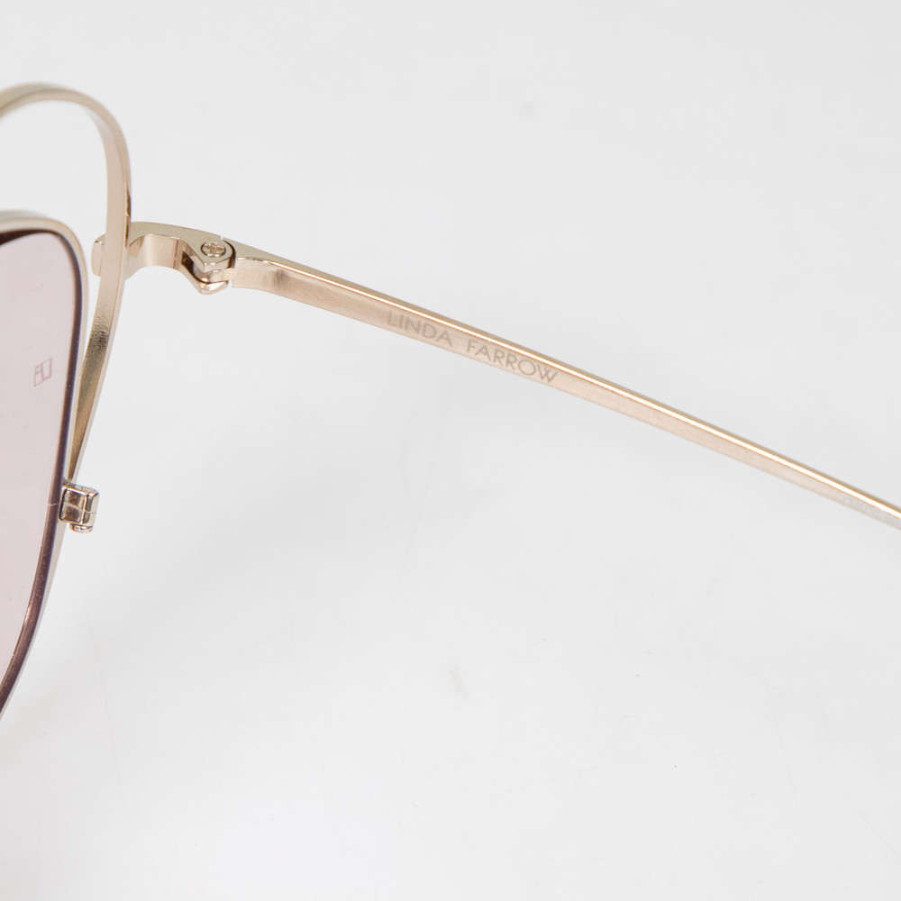 Linda Farrow Lilac Gold Plated Sunglasses
