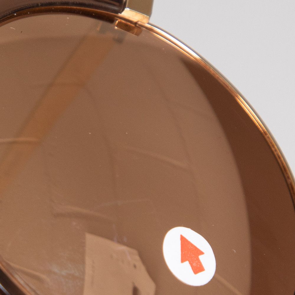 Linda Farrow Brown Gold Plated Round Mirror Sunglasses