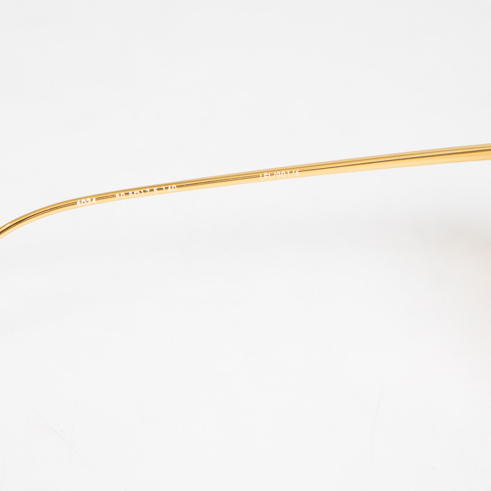 Linda Farrow Peach Gold Plated Heptagon Sunglasses