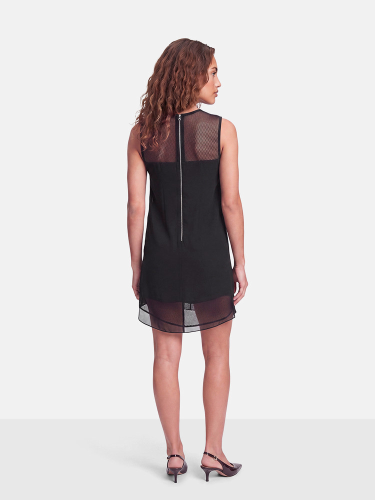 Sandro Black Mesh Mini Dress