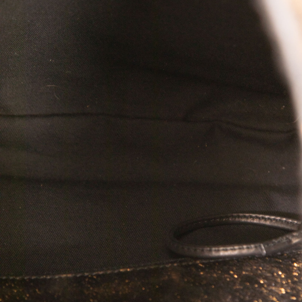 Bvlgari Brown Pony Style Calfskin Top Handle Bag