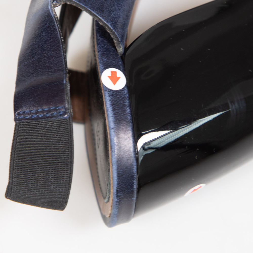 Marni Navy Leather Platform Sandals