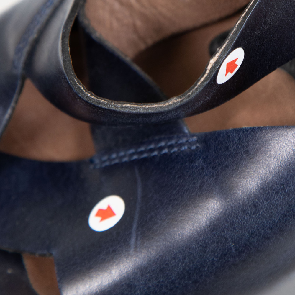 Marni Navy Leather Platform Sandals