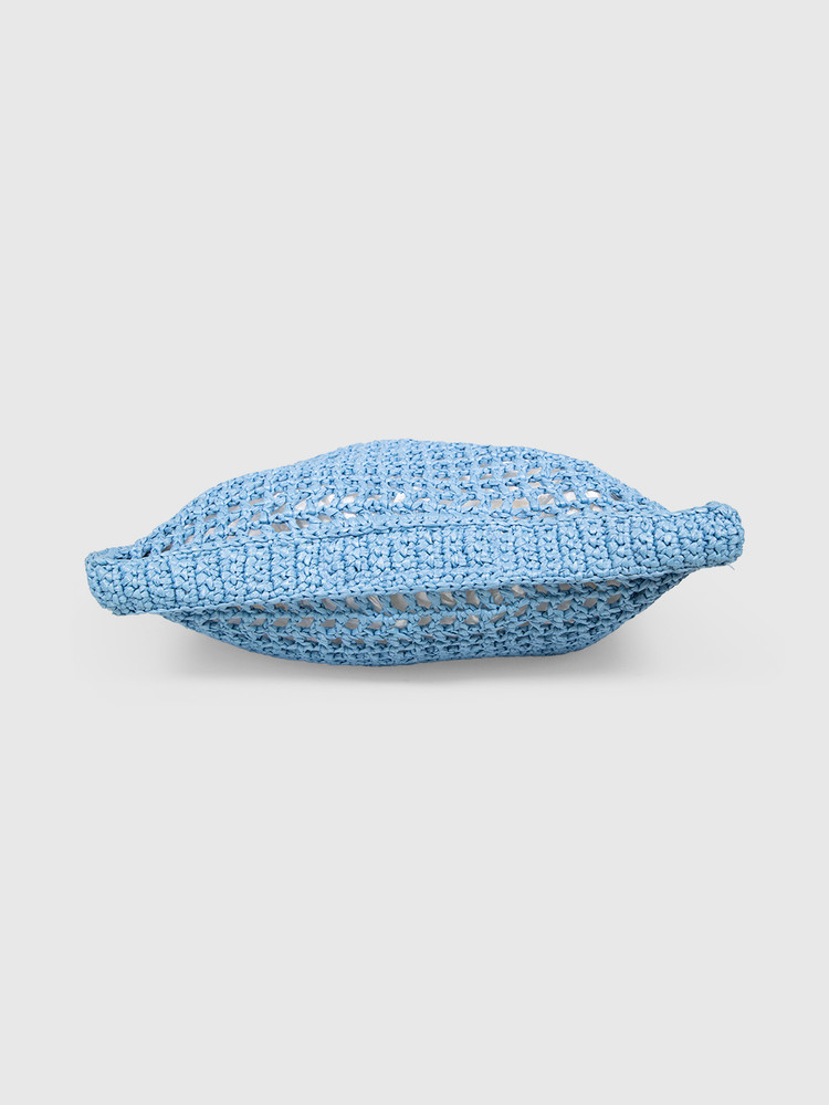 Prada Blue Woven Logo Tote Bag
