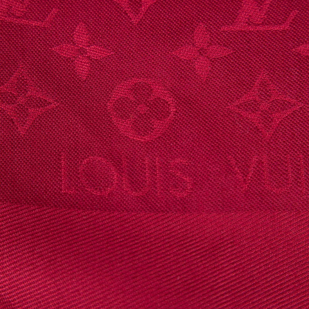 Louis Vuitton Red Silk Monogram Shawl