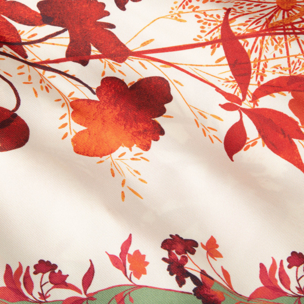 La DoubleJ Floral Print Silk Foulard Shirt