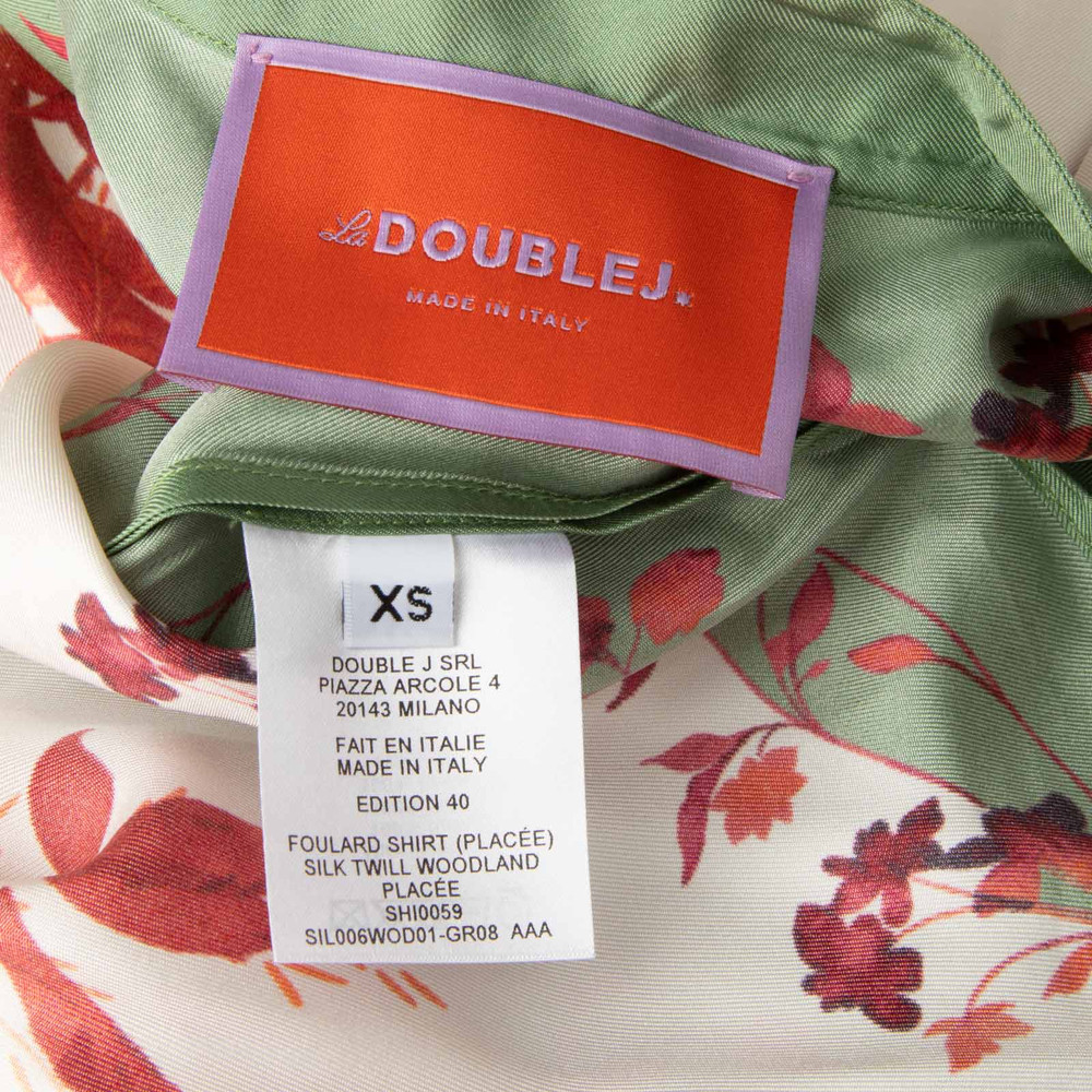 La DoubleJ Floral Print Silk Foulard Shirt