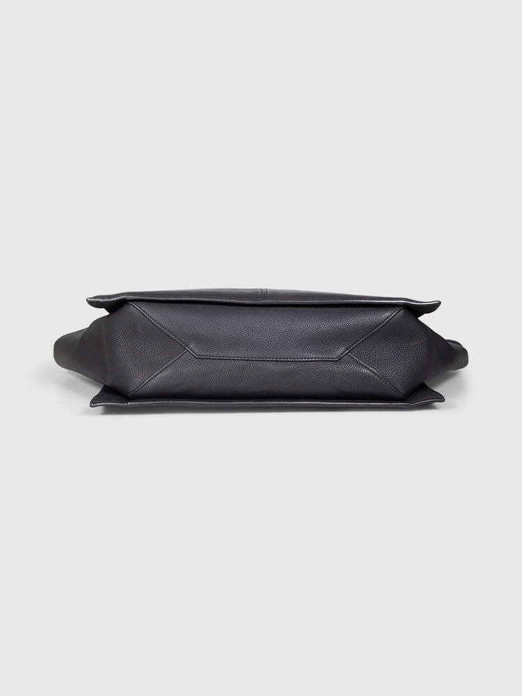 Céline Black Calfskin Medium Tri-Fold Tote Bag