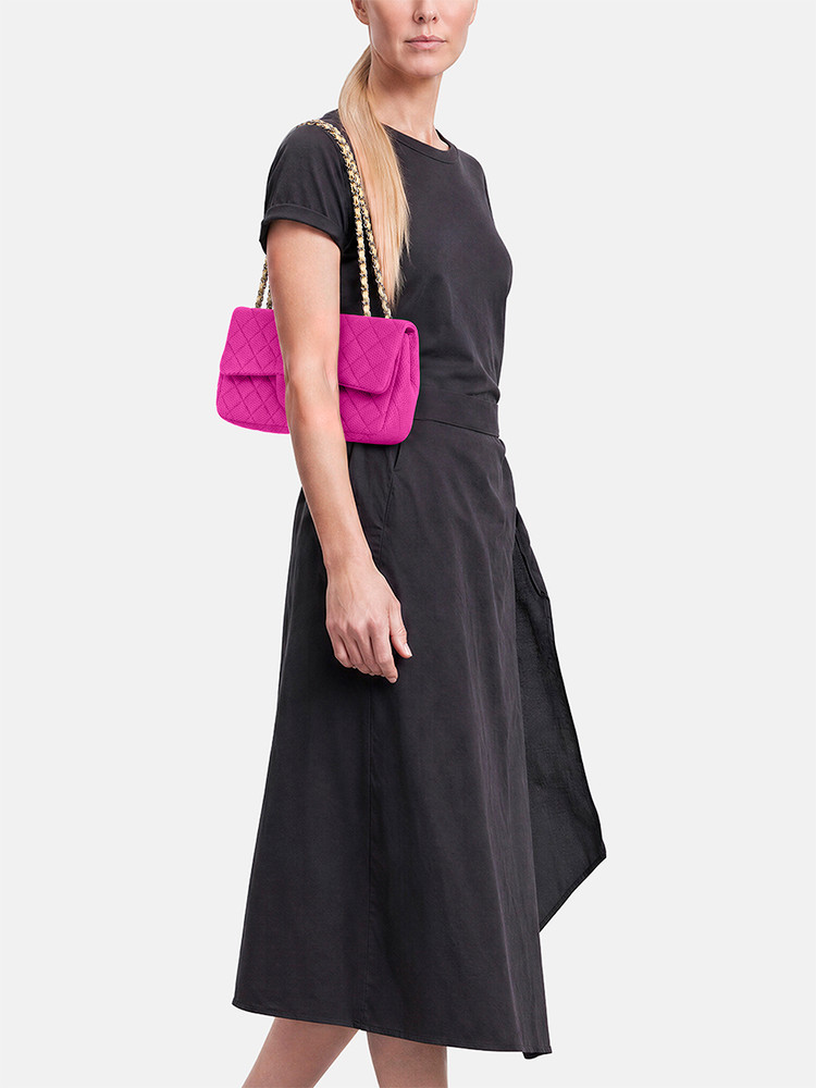 Chanel 09-10 Pink Quilted Medium Classic Single Flap Bag