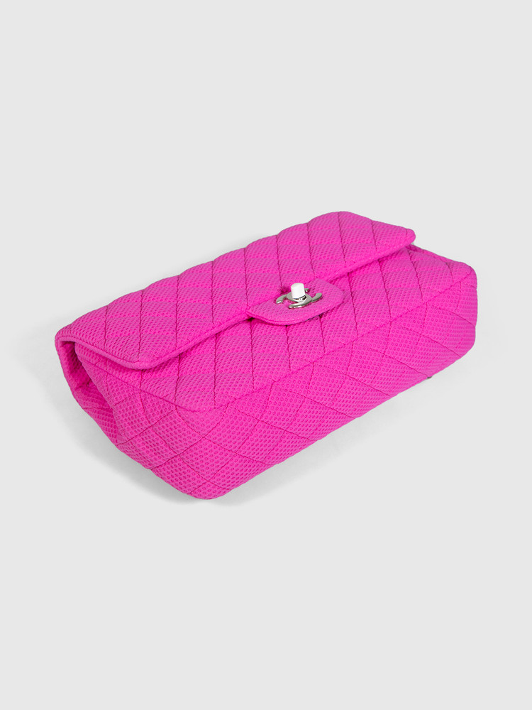 Chanel 09-10 Pink Quilted Medium Classic Single Flap Bag
