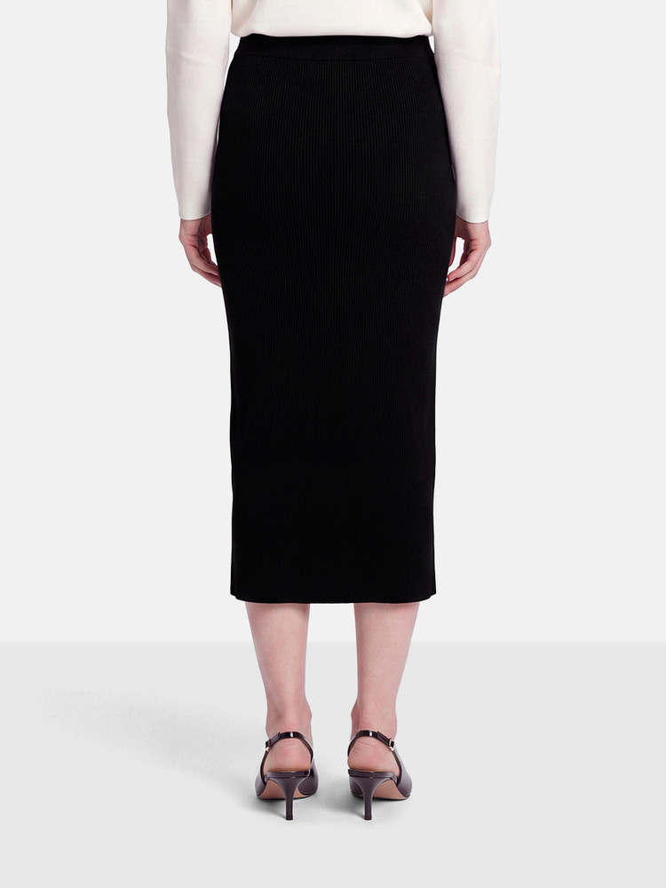 Altuzarra Black Button Detail Knit Skirt
