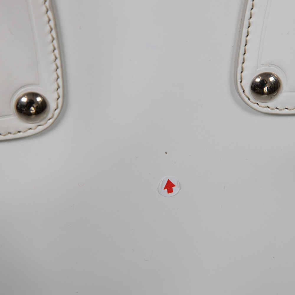 Prada White Patent Crystal Embellished Tote