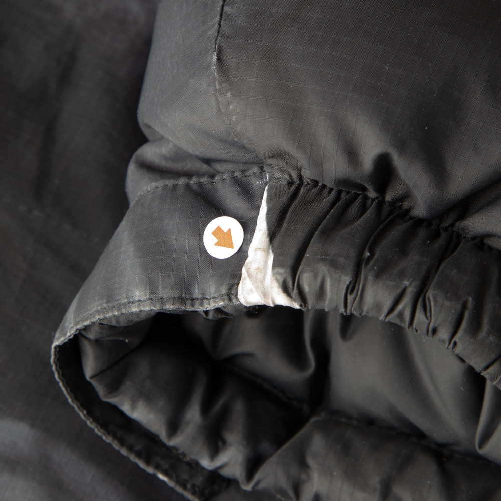 Supreme Black Abstract Oversized Puffer Coat