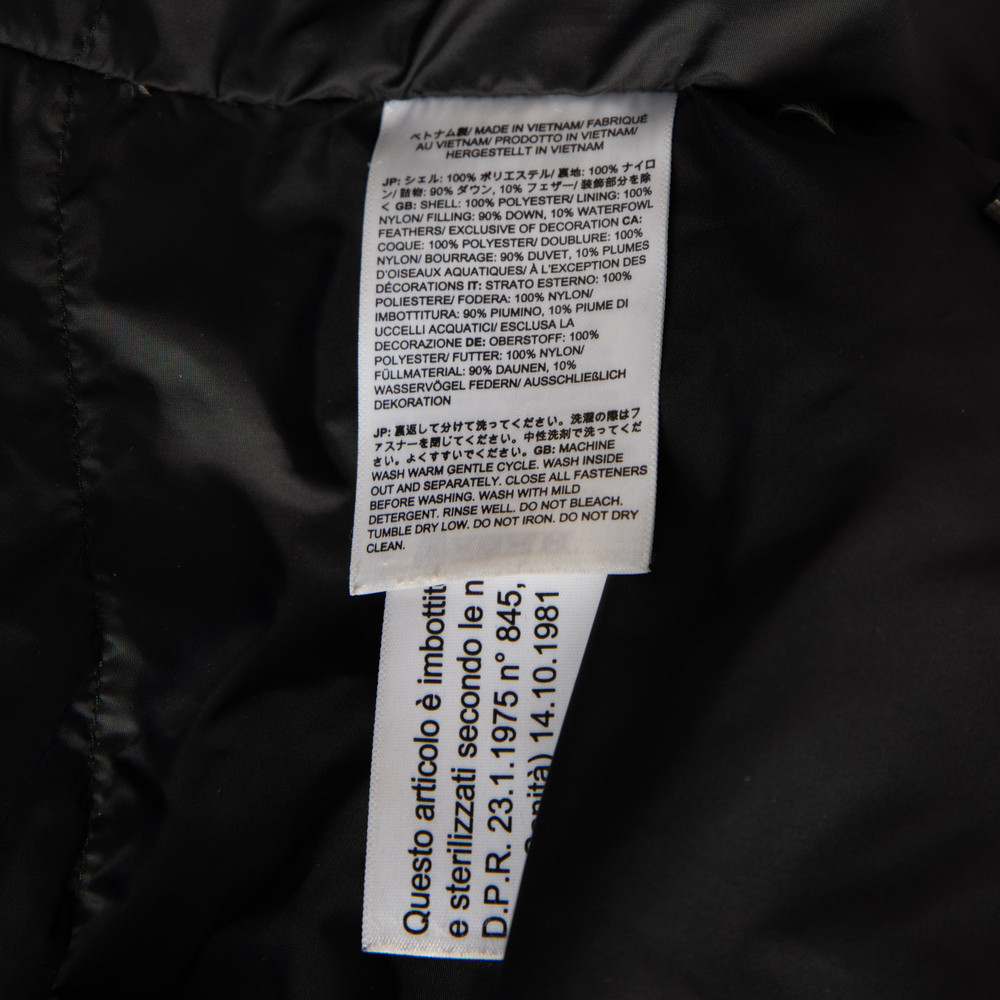 Supreme Black Abstract Oversized Puffer Coat