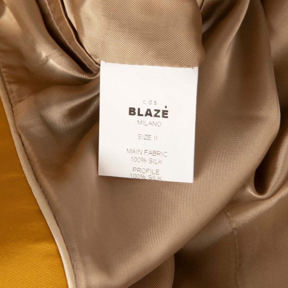 Blazé Milano Mustard Yellow Silk Blazer