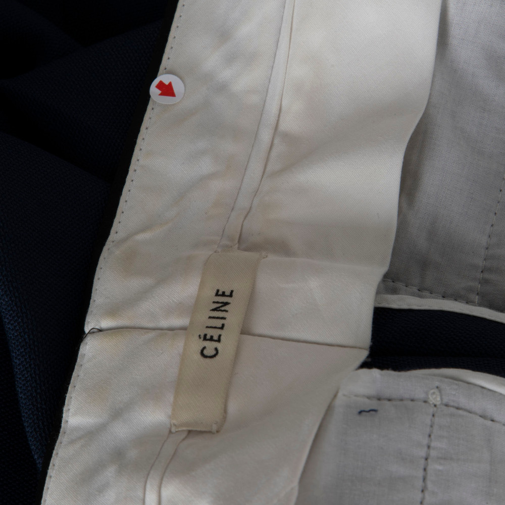 Céline Blue Wool Slim Trousers