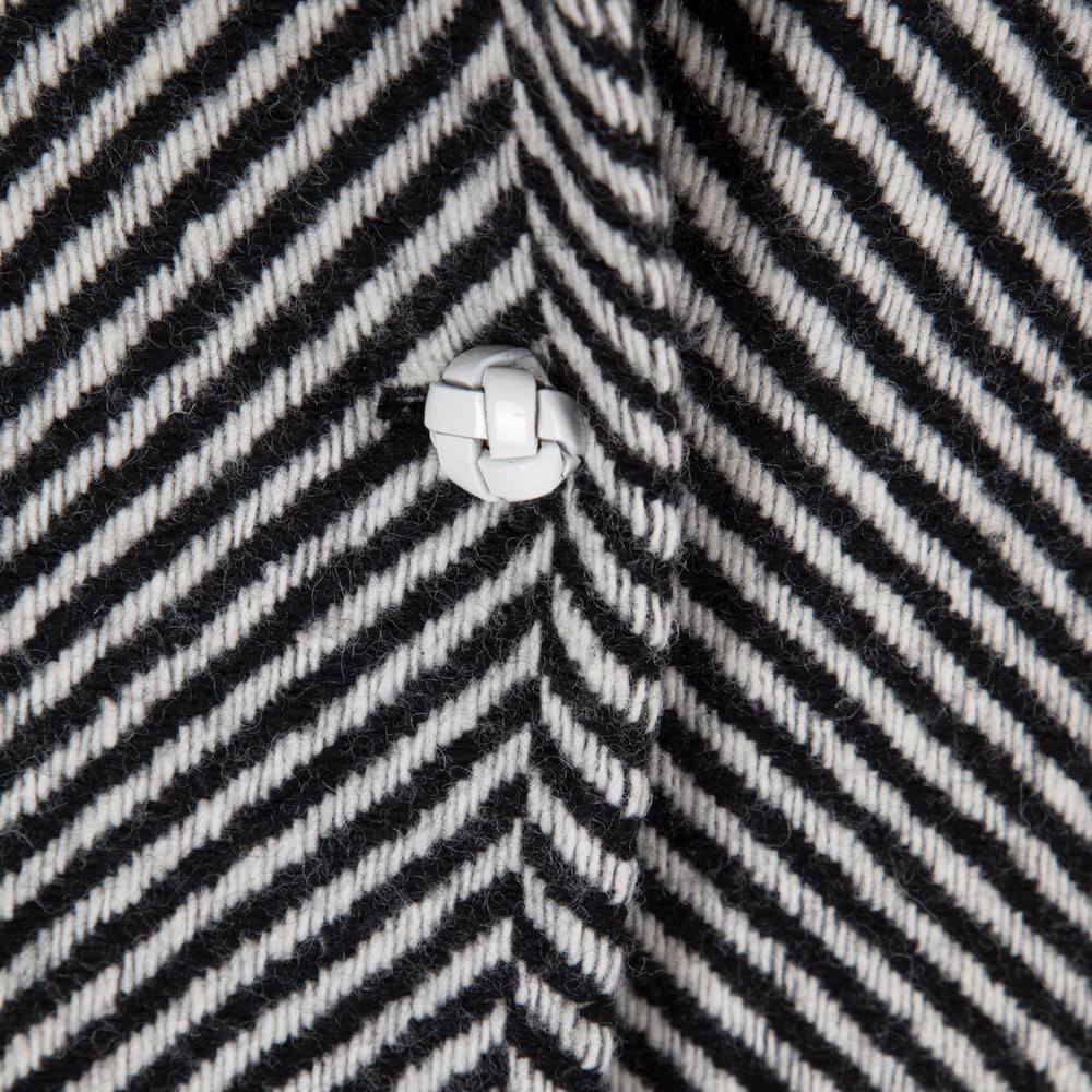 Blazé Milano Black & White Wool Herringbone Blazer