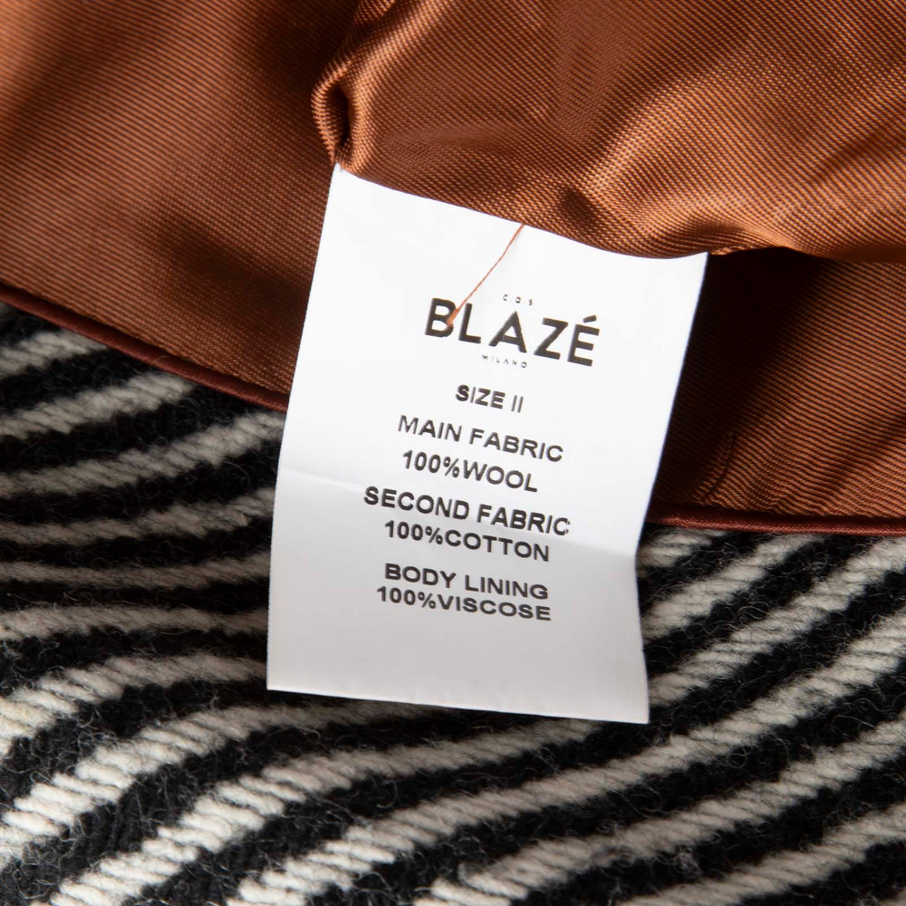 Blazé Milano Black & White Wool Herringbone Blazer