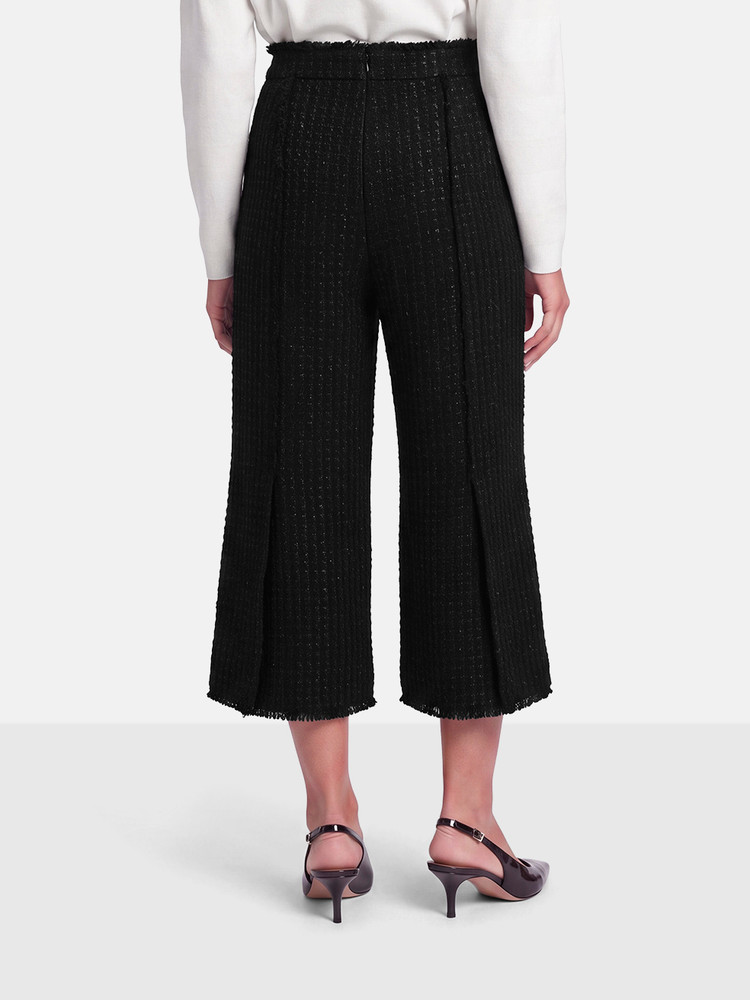 Proenza Schouler Black Tweed Cropped Trousers