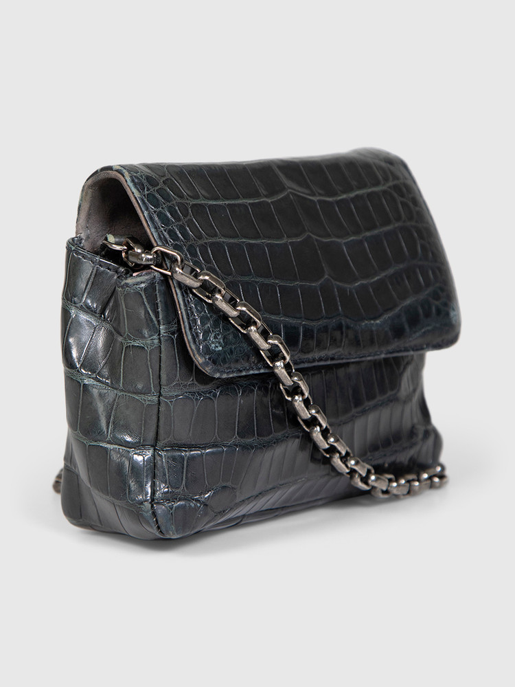 Tess Van Ghert Green Alligator Leather Bag