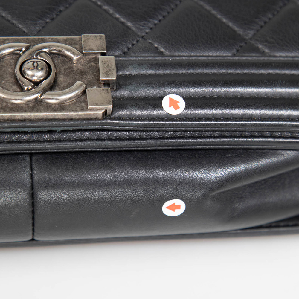Chanel 2014 Black Leather Large Boy Bag