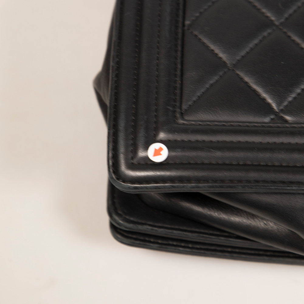 Chanel 2014 Black Leather Large Boy Bag