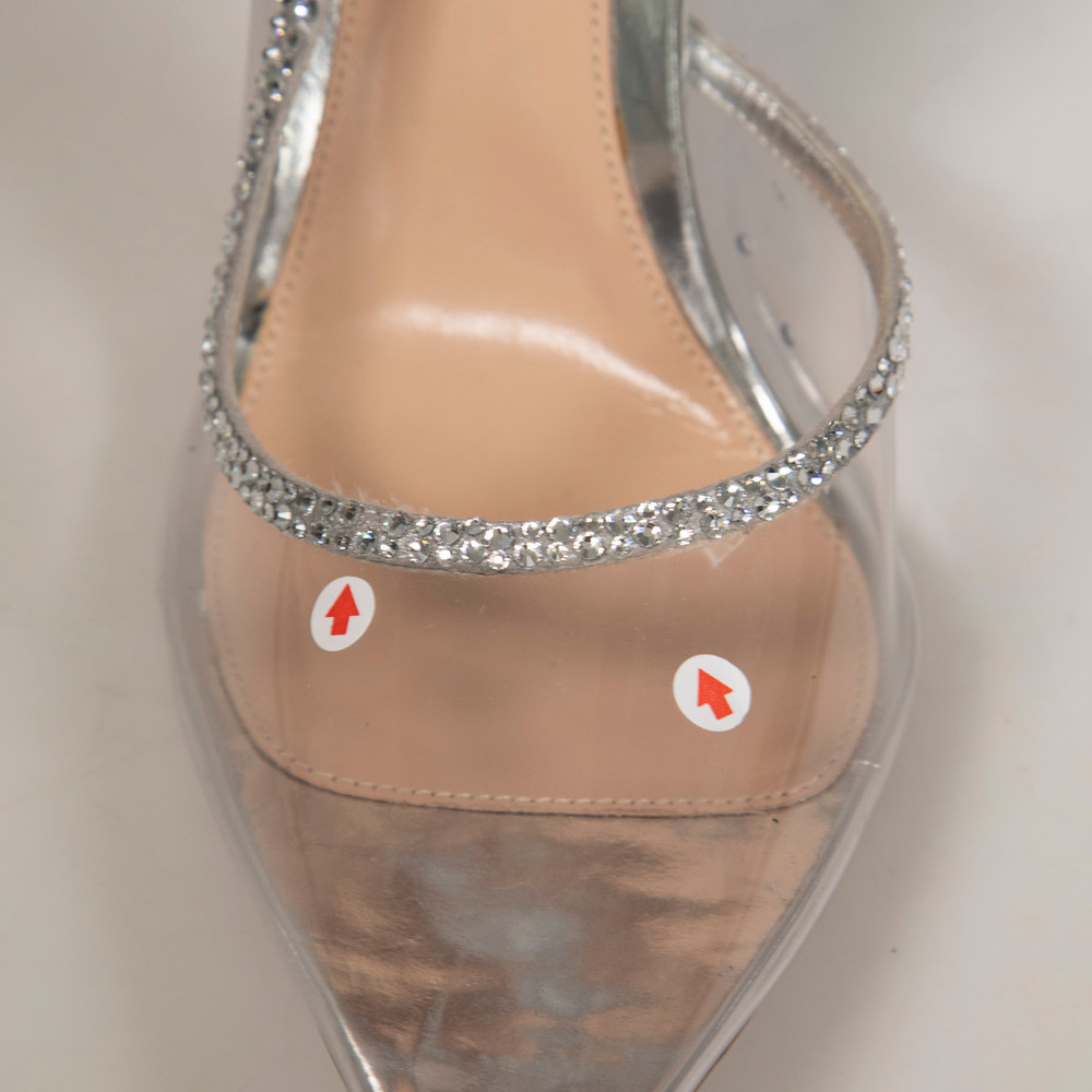 Gianvito Rossi Silver Crystal PVC Heels