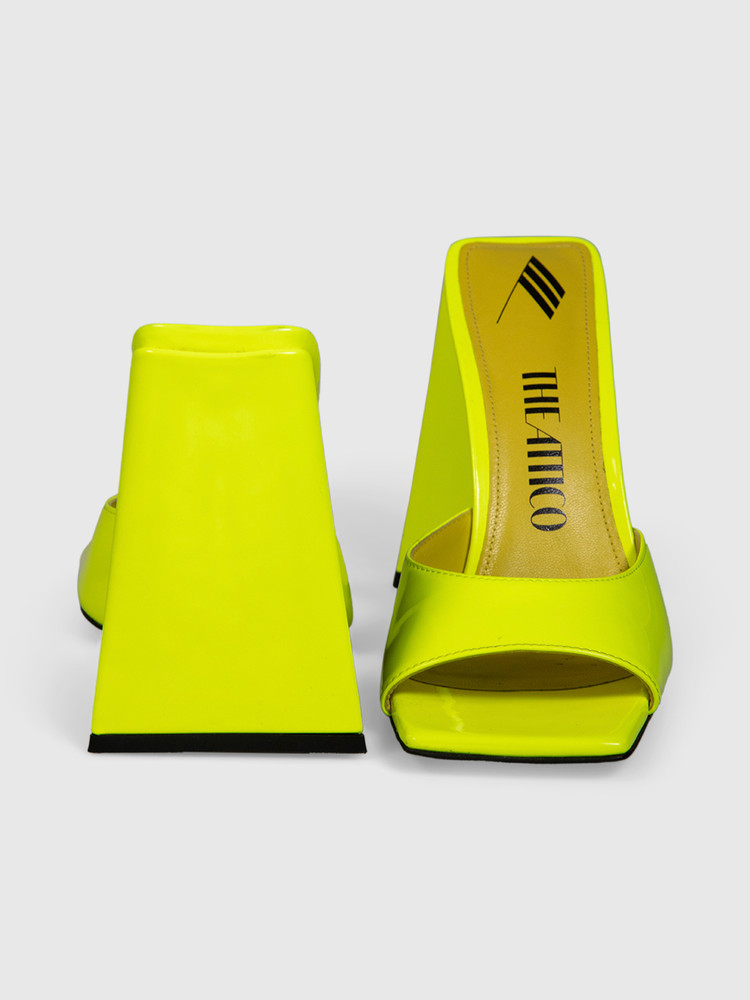 The Attico Neon Yellow Devon Mules
