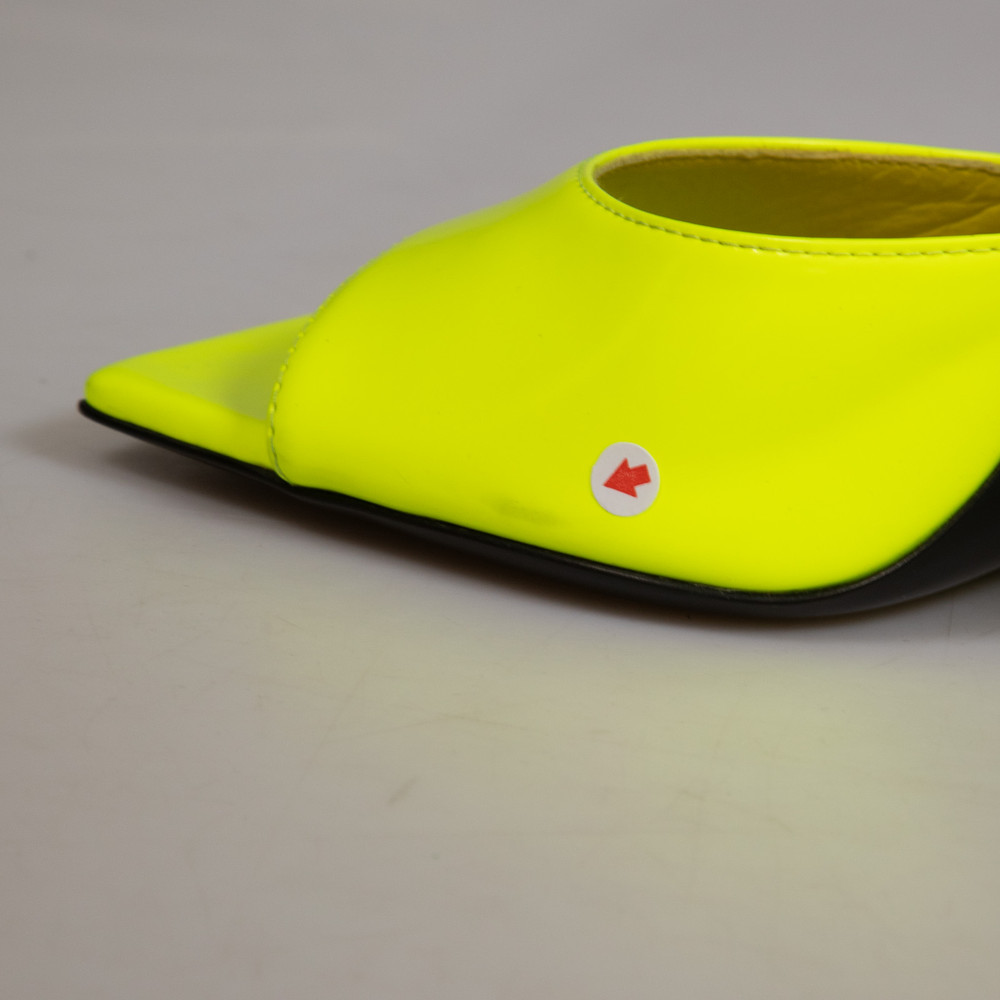 The Attico Neon Yellow Devon Mules