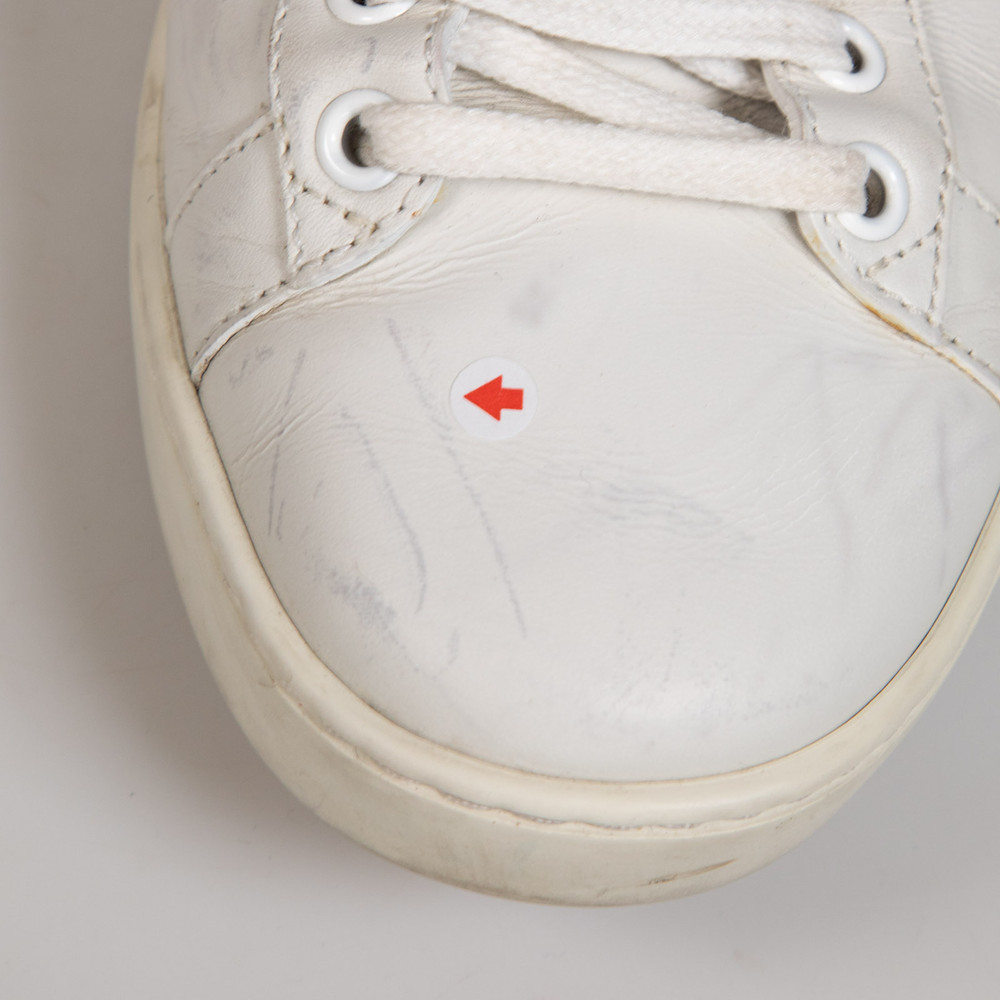 Gucci White Leather Bee Ace Trainers