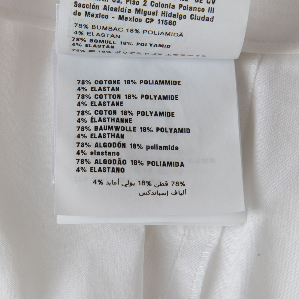 Prada White Back Logo Patch Trousers