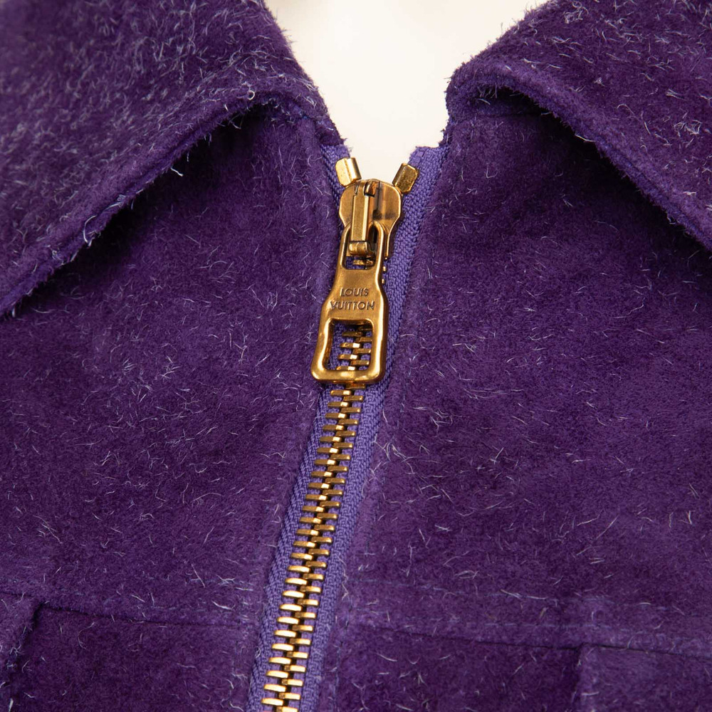 Louis Vuitton Purple Suede Workwear Monogram Jacket