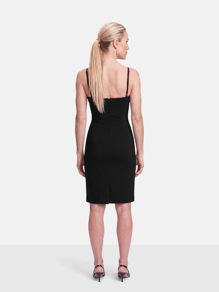 Dolce & Gabbana Black Wool Sleeveless Midi Dress