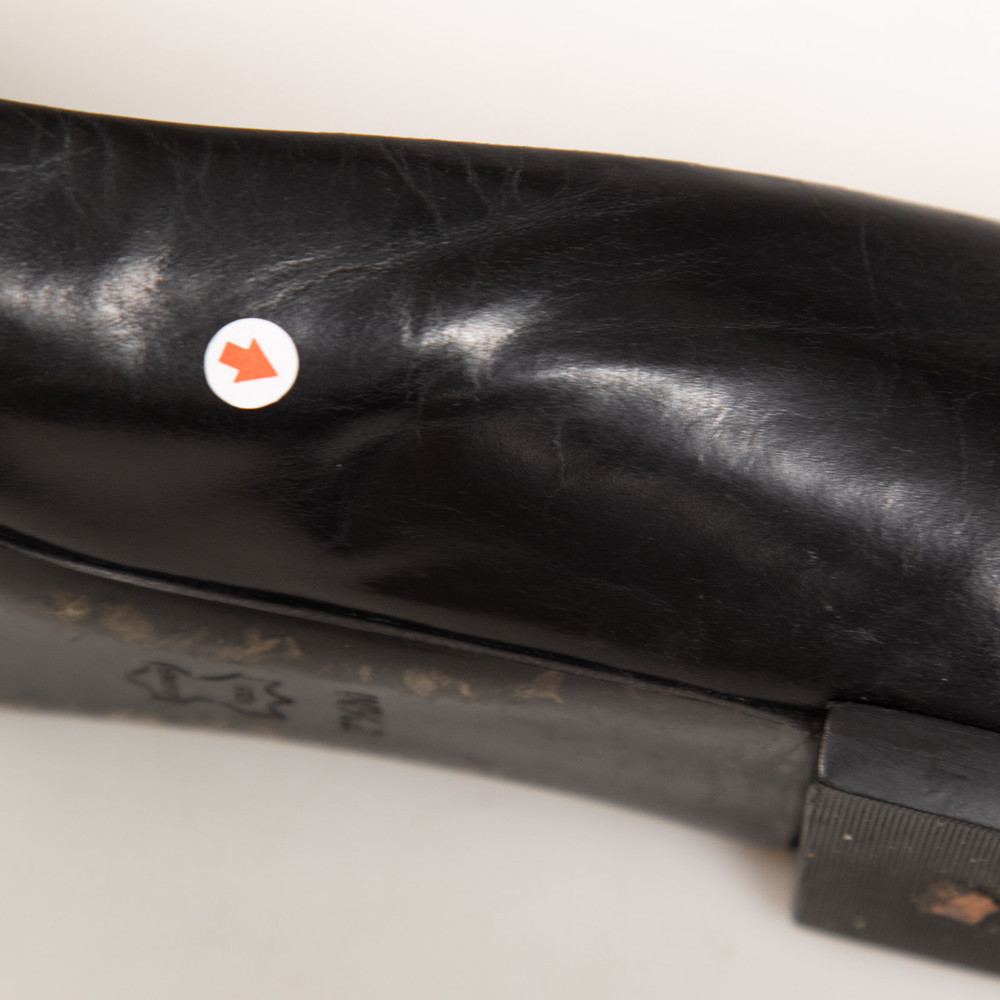 Tory Burch Black Leather Pointed Flats
