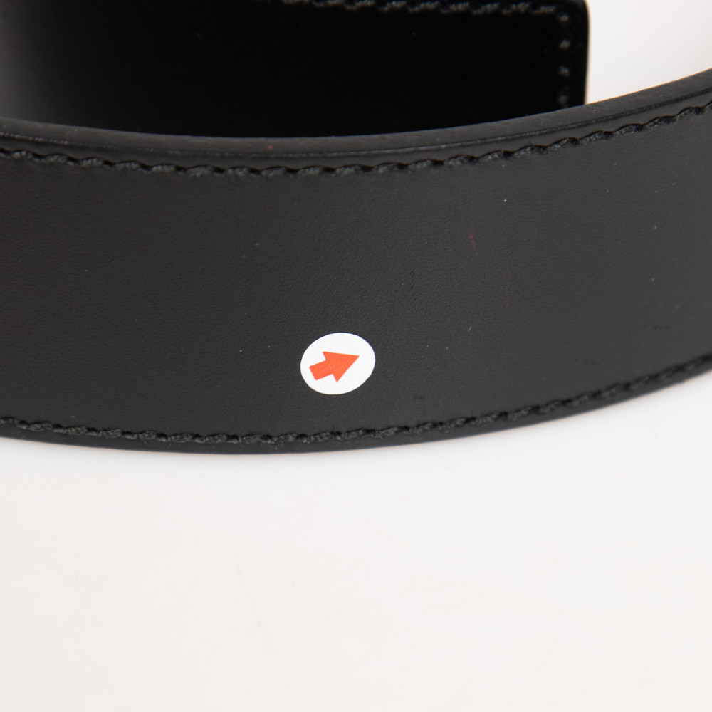 Gucci Black Logo Buckle Leather Belt