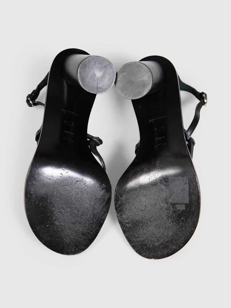 Louis Vuitton Black Mirror Embellished Sandals