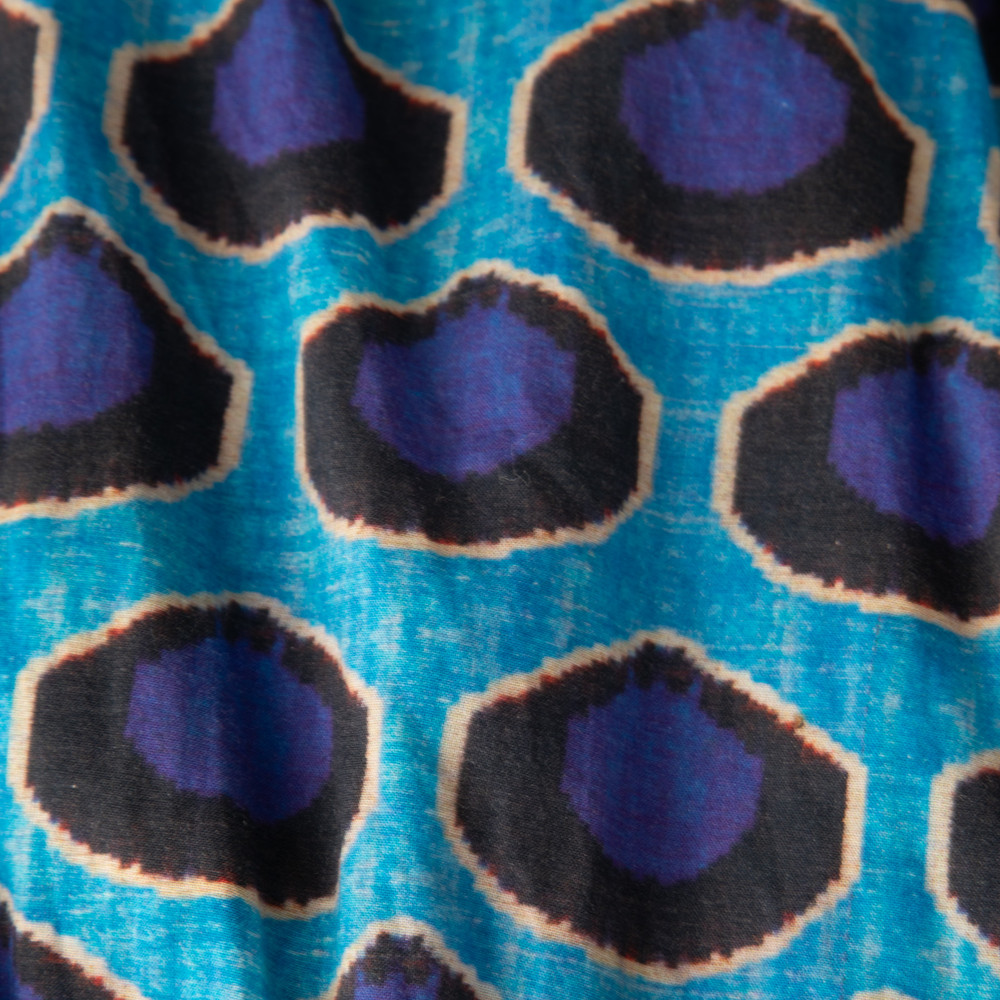 Rhode Blue Abstract Wrap Dress