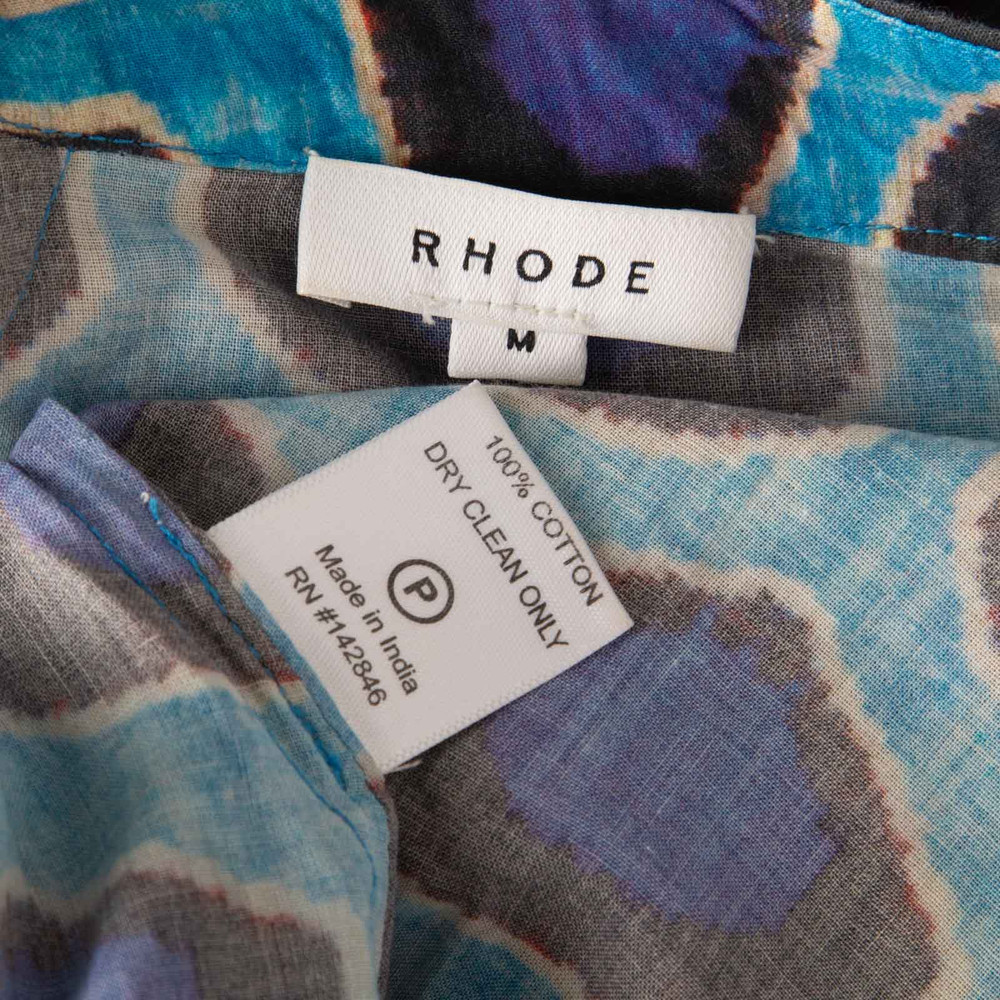 Rhode Blue Abstract Wrap Dress