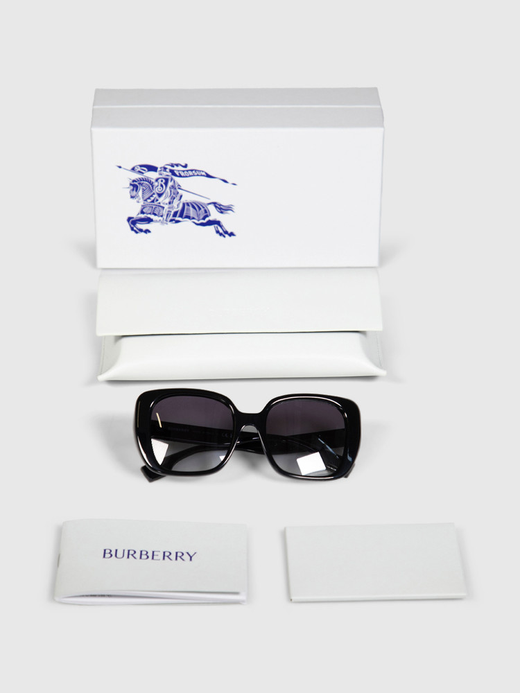 Burberry Black Square Helena Sunglasses