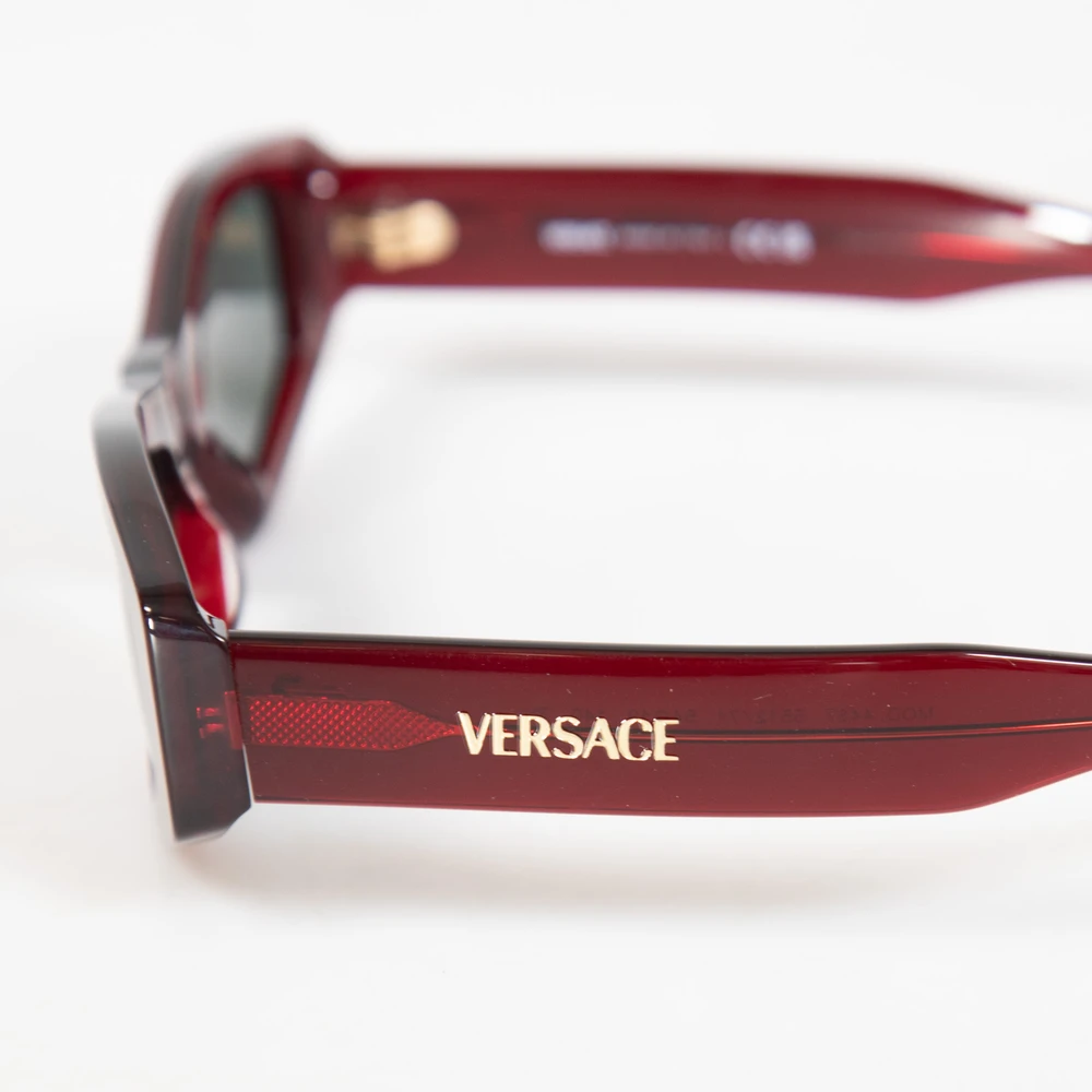 Versace Red Rectangle Sunglasses