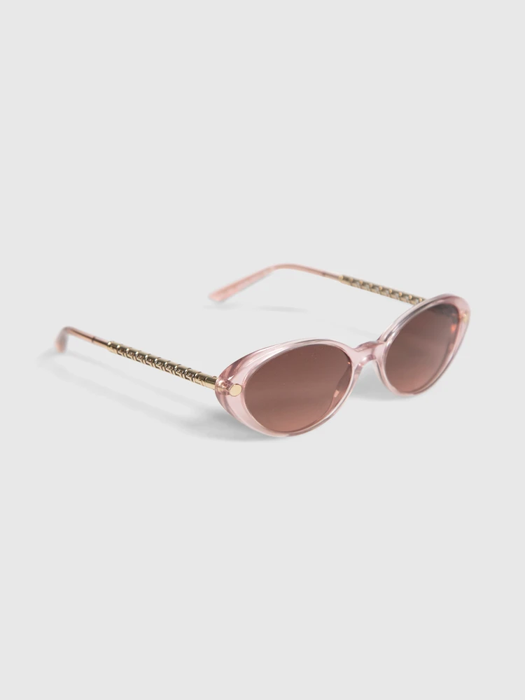 Versace Pink Oval Sunglasses