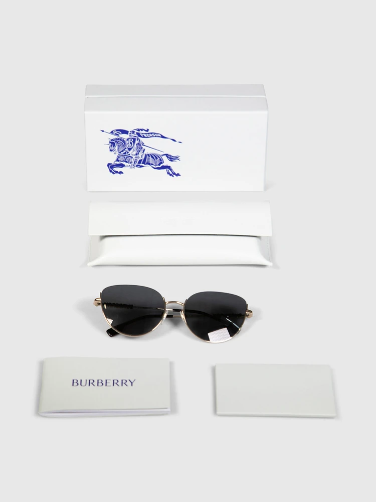 Burberry Black Logo Harper Sunglasses