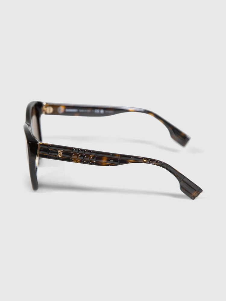 Burberry Dark Havana Square Sunglasses