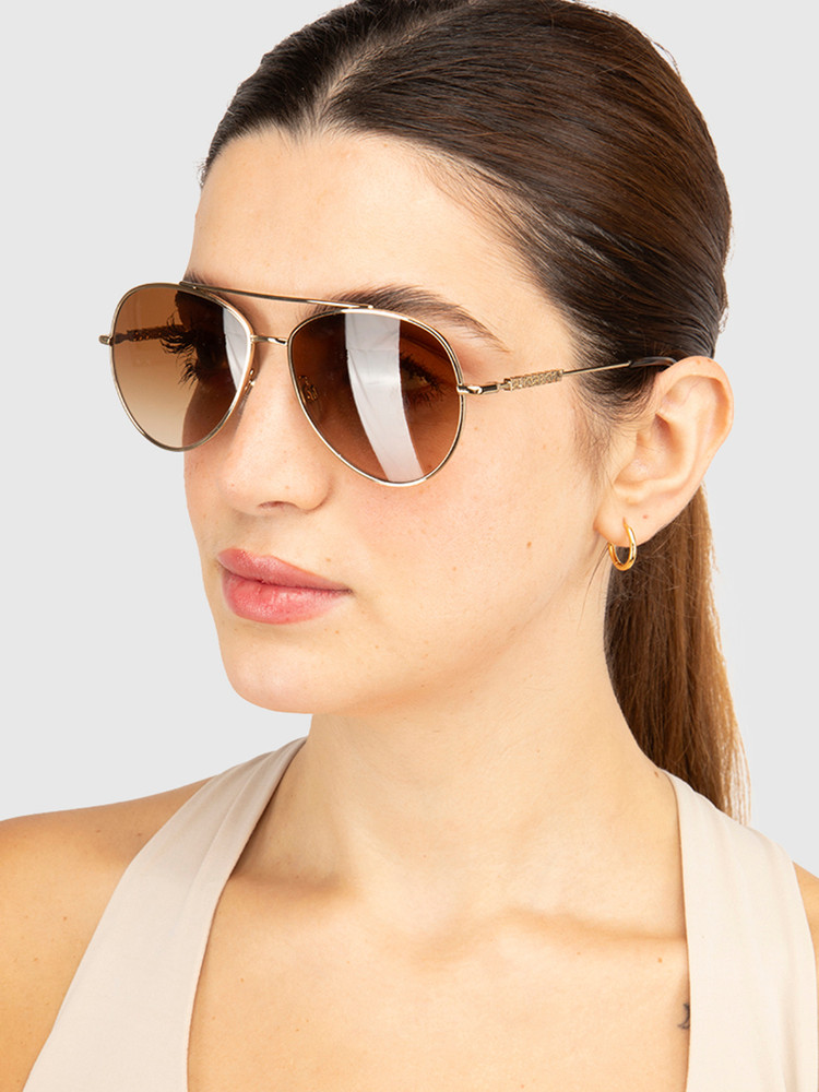Burberry Brown Gradient Aviator Sunglasses