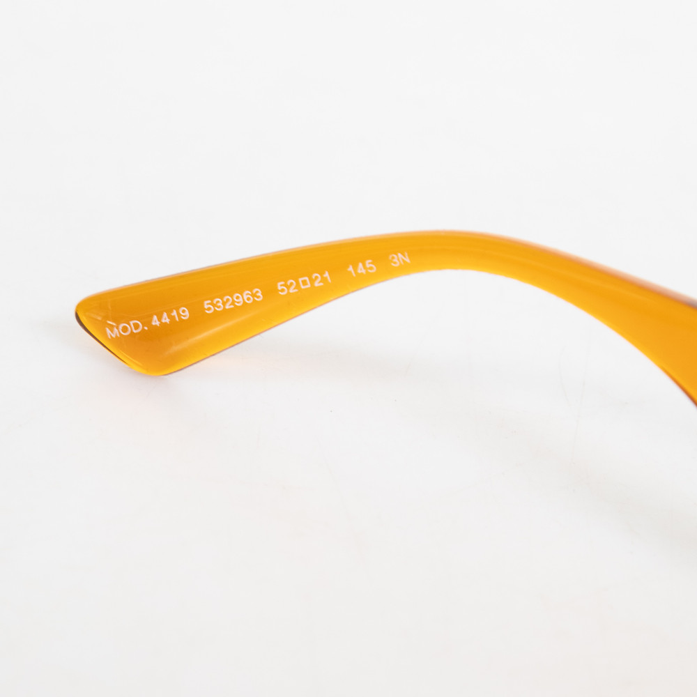 Versace Transparent Orange Logo Cat Eye Sunglasses