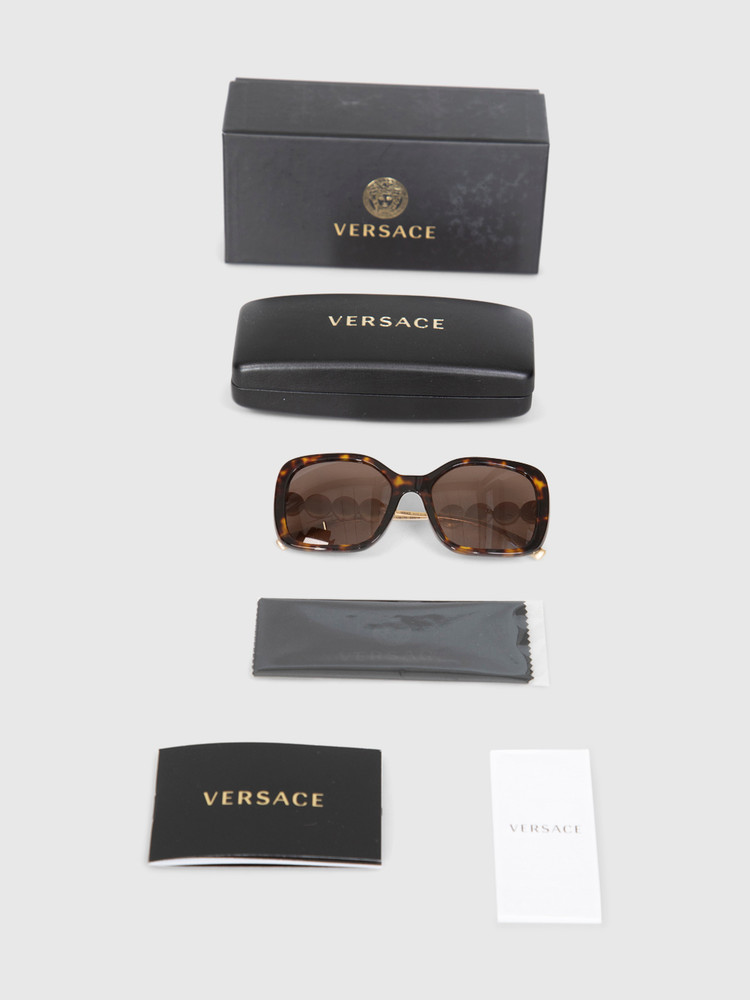 Versace Havana Medusa Butterfly Sunglasses